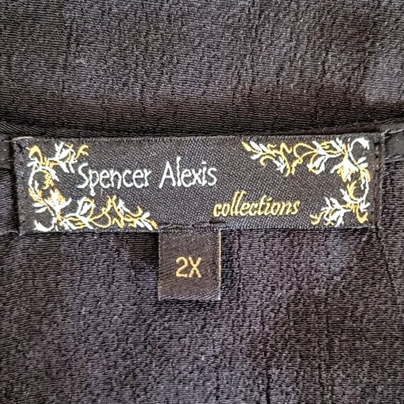 Vintage Spencer Alexis Blue Purple Floral Silk Kimono NWT - Picture 5 of 8